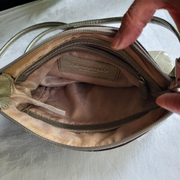 Leather Metallic Tignanello Crossbody Bag - Picture 5 of 11